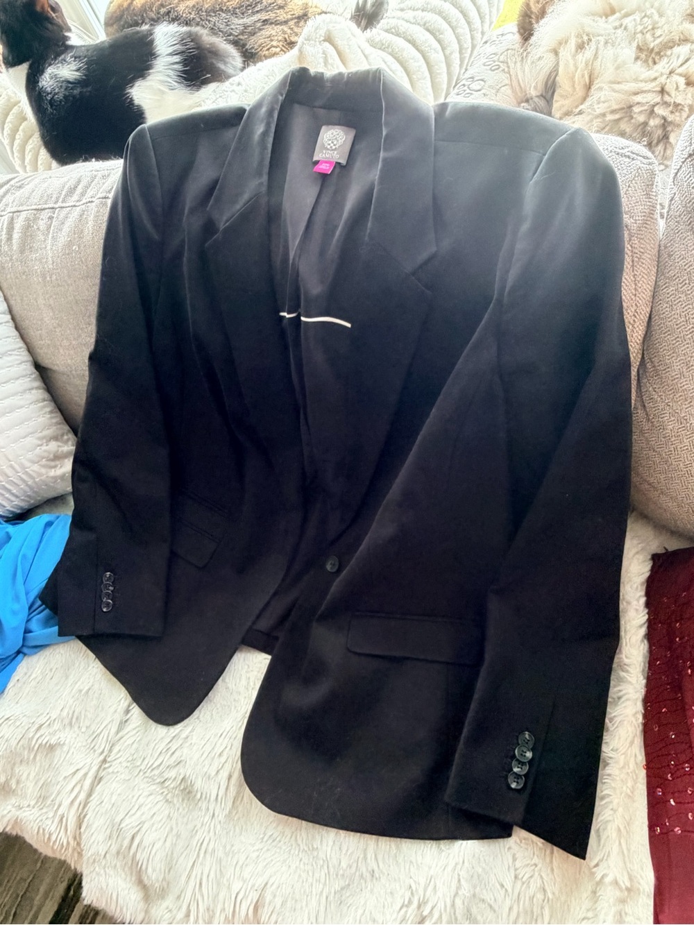 Vince Camuto Black Women's Single-Button Blazer